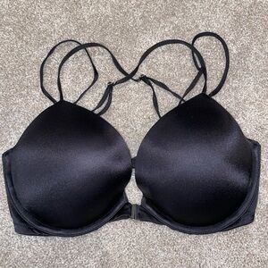 Victoria’s Secret Very Sexy Black Push Up Bra Front Size 32DD Front Closure